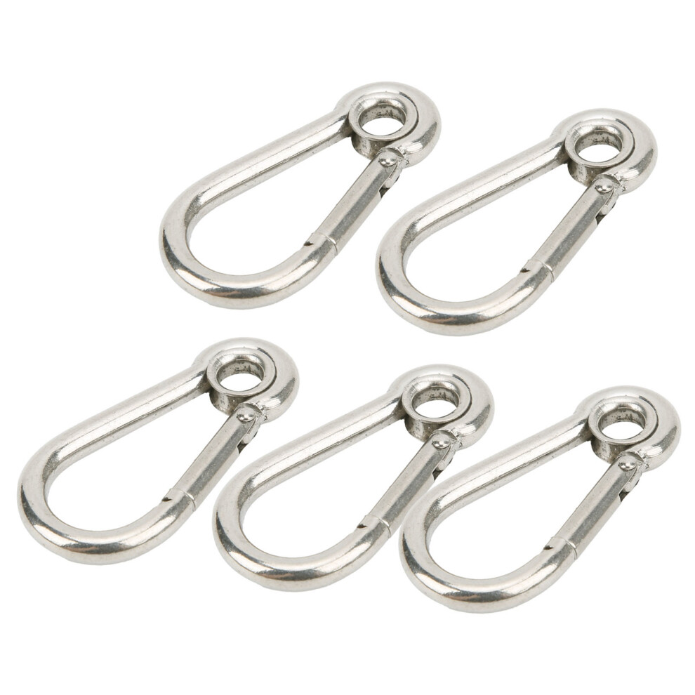10Pcs M5 Stainless Steel Snap Hooks, 90kg Load for Climbing & Camping-image-OPC-PMT8VSY-NEW