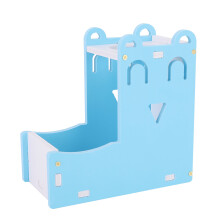 Umweltfreundlicher 2-in-1 Blaues Nagetier-Futterspender- und Wasserspender, langlebig