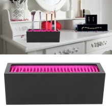 Trousse cosmétique en silicone 18,5 x 6,5 x 5,5 cm 8,7 oz noir