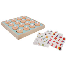 Kinder-Memory-Matching-Puzzle-Spiel – Holz-Schultrainer für Kinder ab 3 Jahren