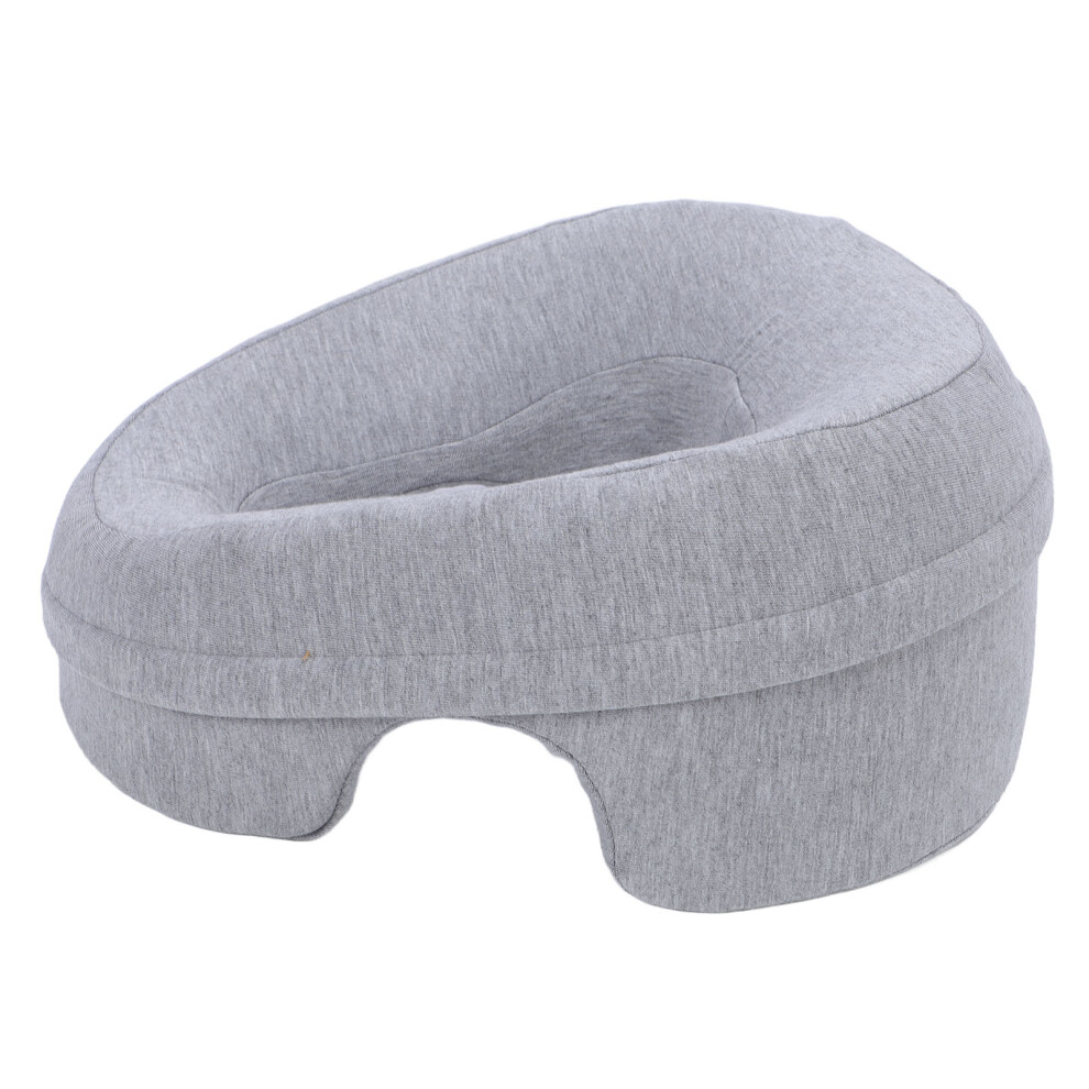 Light/Gray Memory Foam Face Down Pillow, Soft Ergonomic Sleep Surface,