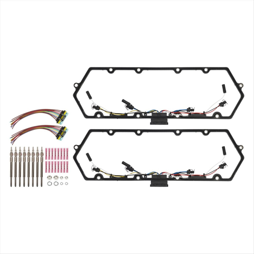 F81Z-6584-AA Valve Cover Gaskets W/ Harness Glow Plug Set for 7.3L 99-03 F4TZ-12A342- F81Z6584AA-image-OPC-PMT9WZX-NEW