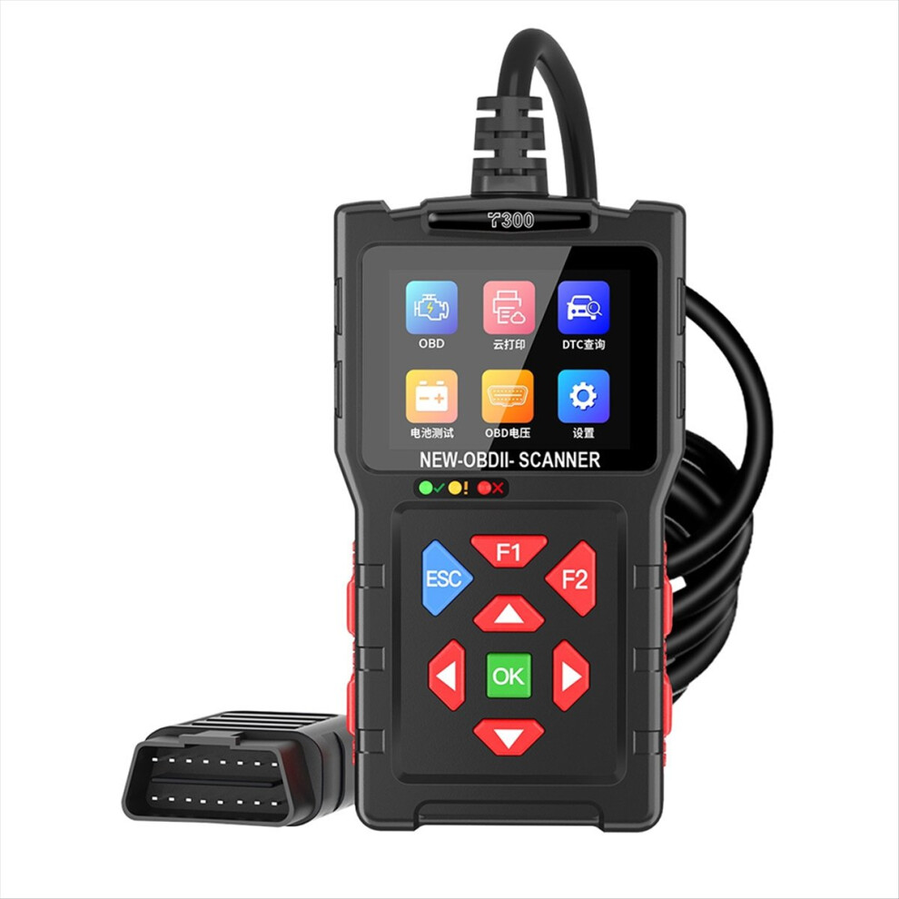 T300 Check Engine Code Reader for Cars and Trucks, Car Battery Tester, OBD2 Scanner Diagnostic Tool,Car Fault-image-OPC-PMTB7BP-NEW