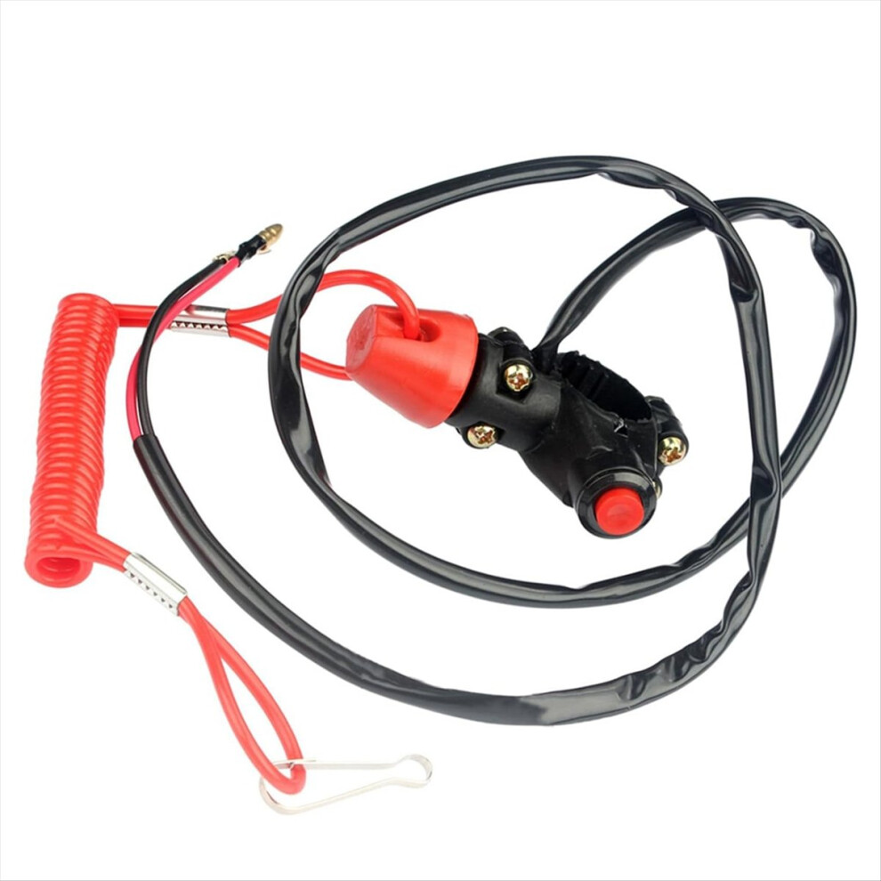 Motorcycle ATV Tether Lanyard Emergency Stop Engine Switch Push Button Universal Parts-image-OPC-PMTB8VS-NEW