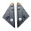 Front Left & Right Side Mirror Triangle Garnish Cover Panel Plate Corner for Vios 2014-2021 4