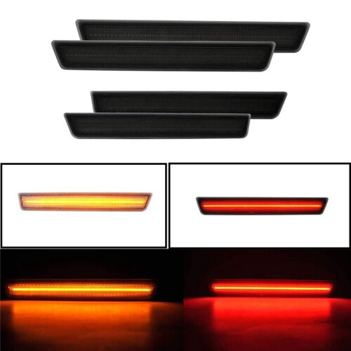 Amber Red LED Side  Light for  Challenger 2015-2021 Smoke Lens LED Side  Lights Kit 1