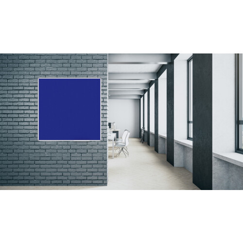 Felt Noticeboard 120x120 cm BLUE in Aluminium Frame 2