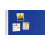 Felt Noticeboard 120x120 cm BLUE in Aluminium Frame 5