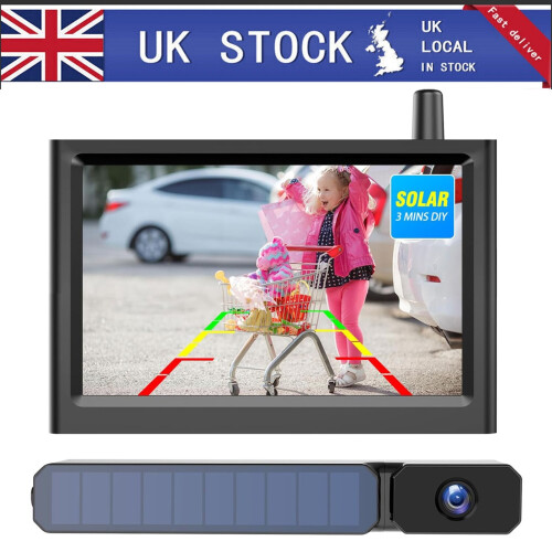 AUTO-VOX Solar Wireless Reversing Rear View Camera +5