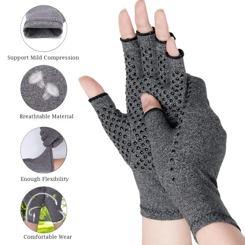 Fingerless Compression Gloves for Arthritis Relief 2