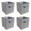 AINPECCA (Light grey) 4X Foldable Storage Collapsible Box Home Clothes 1