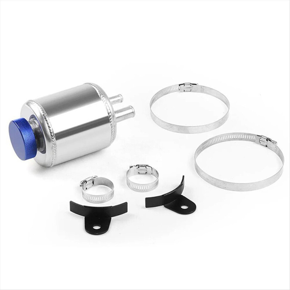 Car Modification Universal Power Steering Reservoir Tank with Racing Clamp Aluminum Water Silver-image-OPC-PMTD5NC-NEW