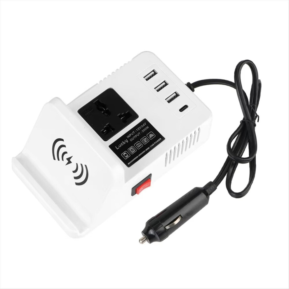 Fast Charging USB for Laptop Car Charger 12/24V Plug Converter Inverter Voltage White-image-OPC-PMTDZNS-NEW