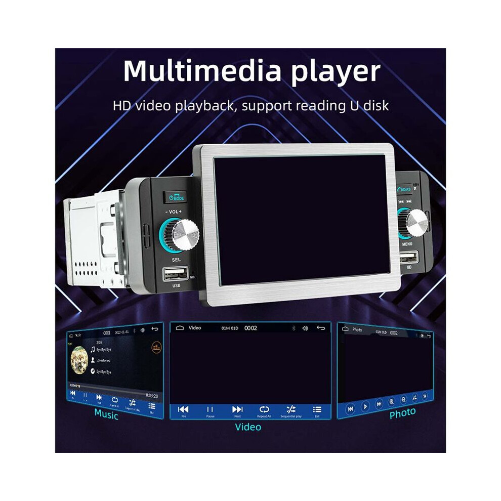 5Inch Car Touch Screen Wireless CarPlay Android Auto Portable Radio Bluetooth MP5 FM Receiver Audio System the Host-image-OPC-PMTFBHH-NEW