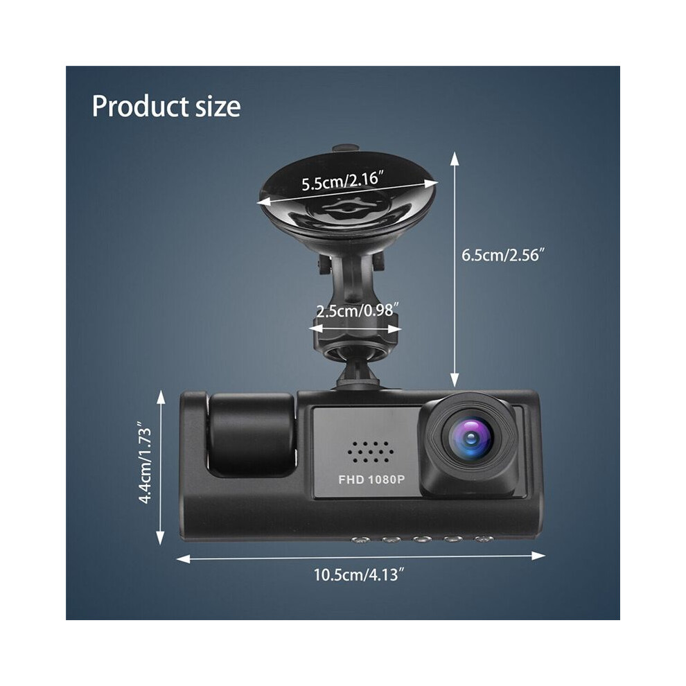 Car DVR HD 1080P 3-Lens Inside Vehicle Dash CamThree Way Camera DVRs Recorder Video Registrator Dashcam Camcorder-image-OPC-PMTFDMB-NEW