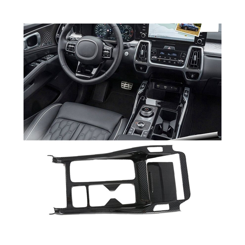 Carbon Fiber Gear Shift Panel Center Console Cover Trim Frame for Sorento MQ4 2020 2021 2022-image-OPC-PMTFHZG-NEW