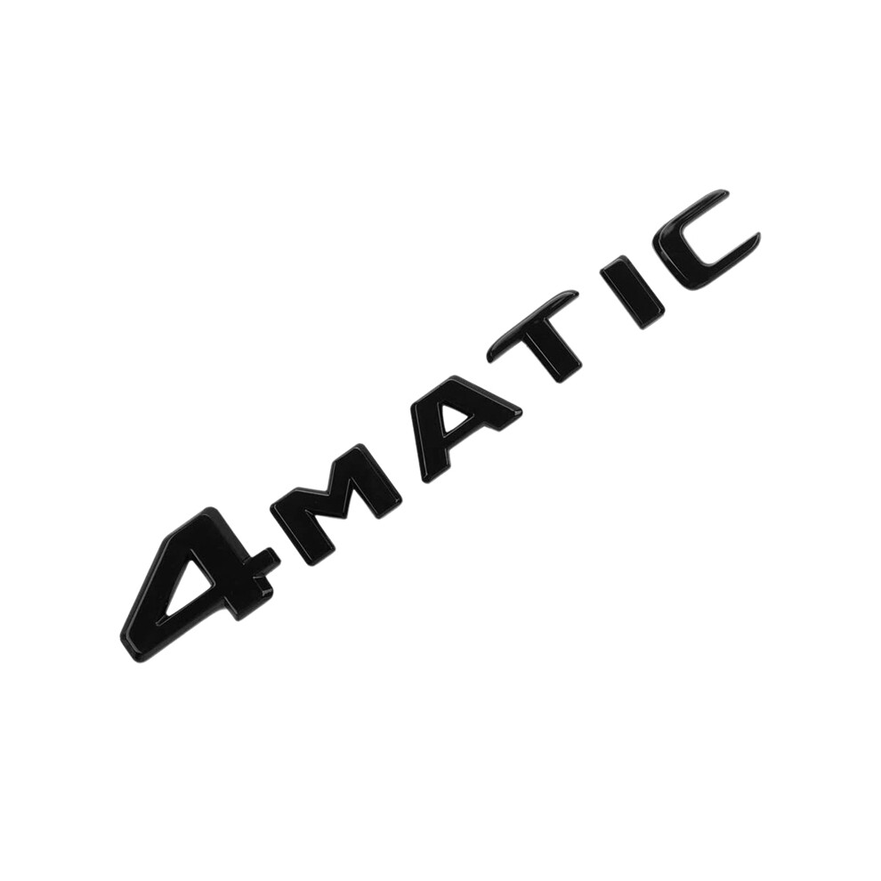 4Matic Auto Trunk Door Bumper Badge Decal Emblem Adhesive Tape Sticker Replacement For Black 4852414469814