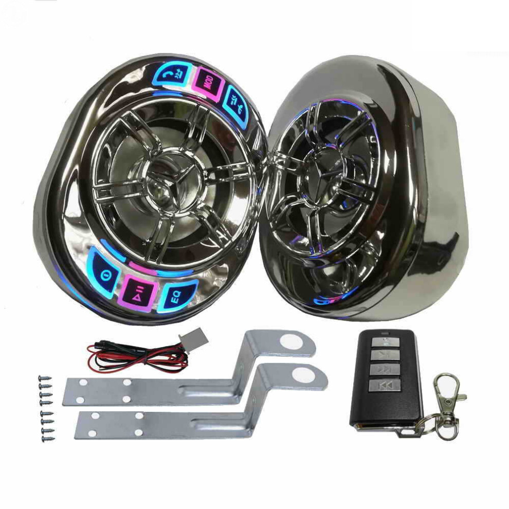 Motorcycle Stereo Speakers 3.5 Inch Bluetooth MP3 Player Waterproof FM Audio for Motor Scooter Bike ATV UTV-image-OPC-PMTG9XJ-NEW