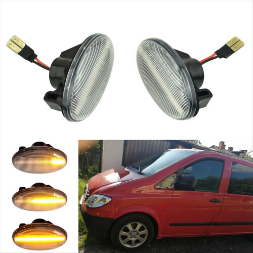 White Turn Signal Light Dynamic Side Flashing Indicator 688200121 for Smart W450 A-Class 2