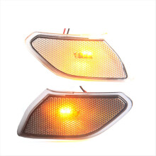 Smoked Black Led Front Side Marker Light Turn Signal Lamp Round Eyebrow for JL 2018+