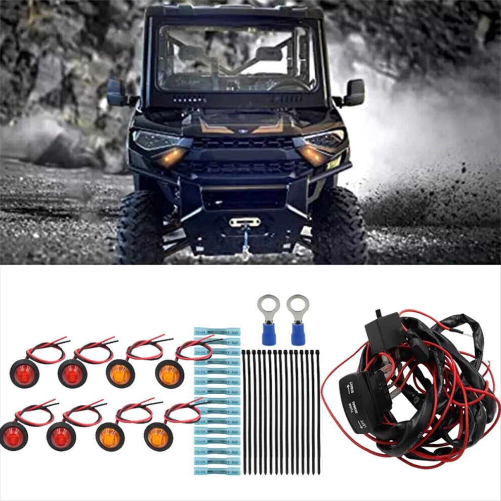 Motorcycle Universal Rocker Switch Turn Signal Kit Horn Flasher Relay For Sxs Utv Atv Dirt Bike 4853145100588