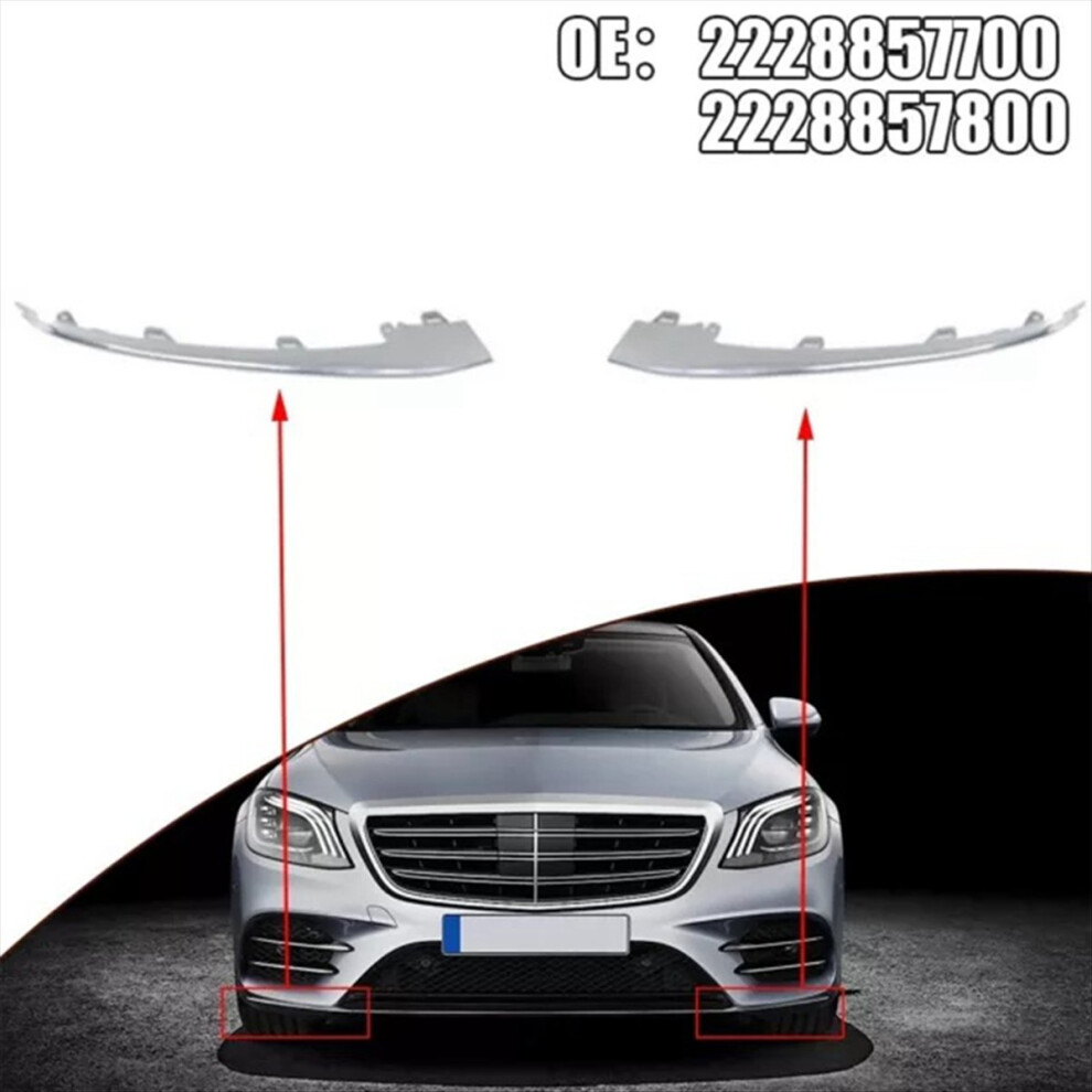 1 Pcs Right Front Bumper Chrome Decorative Strip Bright For S-Class W222 2228857800 4853145199971