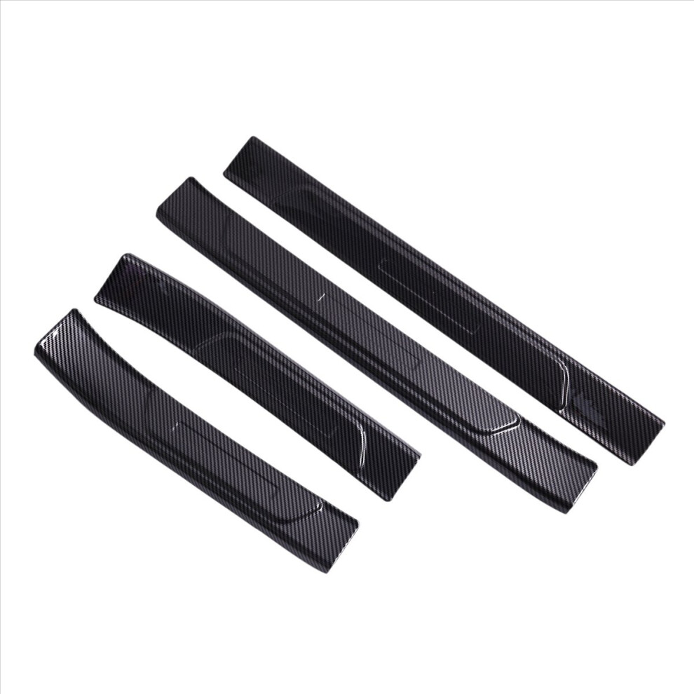 4Pcs Outside Door Sill Guards Entry Guard Cover Decor Carbon Fiber Color For Seal / Atto 4 Light Brecantia
