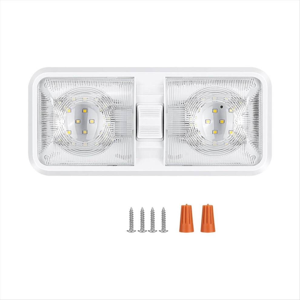 Rv S Interior 12V Led 8W Ceiling Double Dome 600 Lumen Brightness Fixture For Trailer Boat Car Light 4853145108065