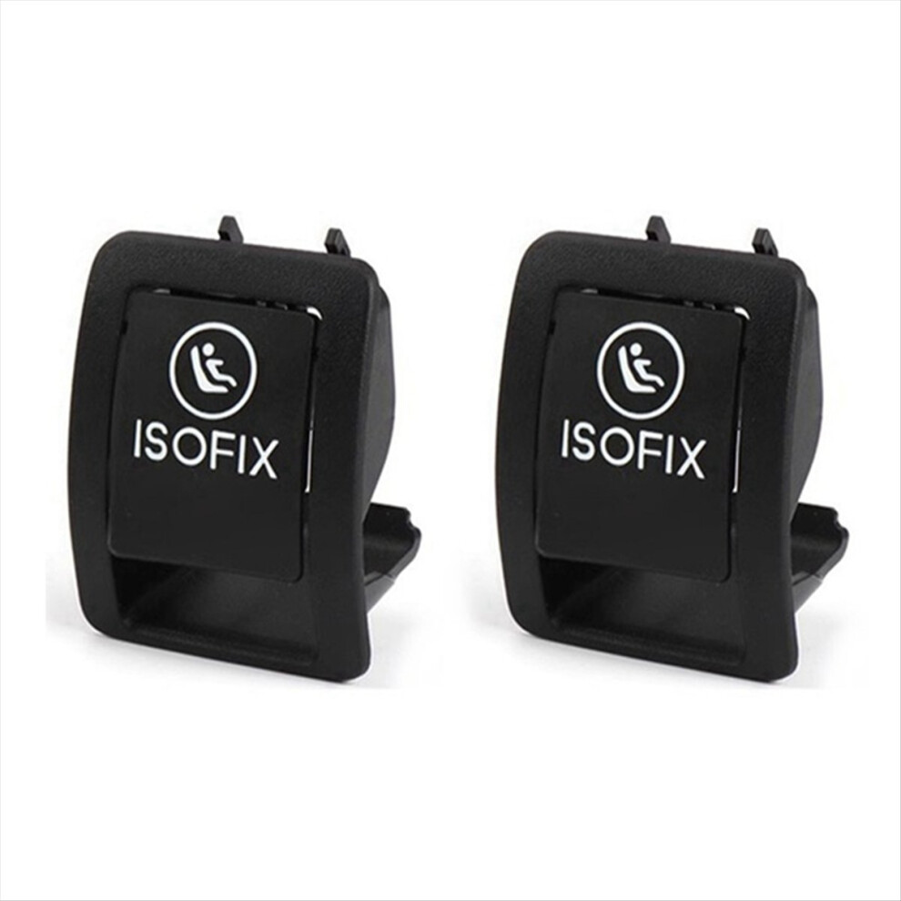 Brecantia 2Pcs 2059200513 Car Seat Isofix Switch Cover For W205 C300 C350 C200 C180 2015-2016 Black