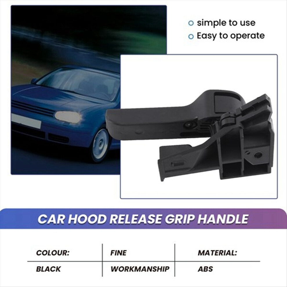 Car Hood Release Grip Handle & Bracket For- Golf 5 6 B6 B7 Cc Q3 Up 1K1823633b 1J1823533c Lhd 4853145112352