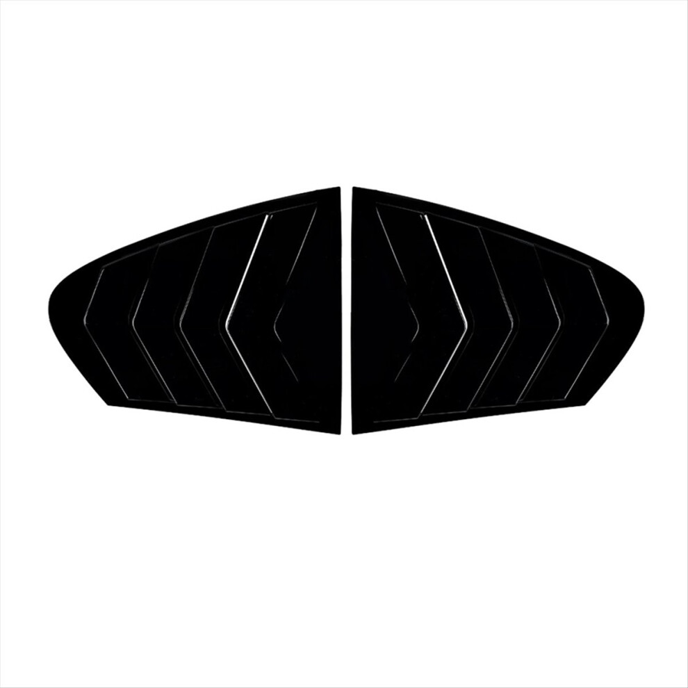 Car Rear Window Shutter Cover Trim Louver Side Vent For 5 Series F10 525I 530I 2011-2017 Gloss Black 4853145115032
