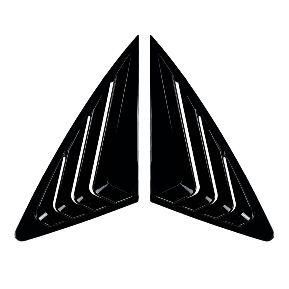 Car Rear Window Shutter Cover Trim Louver Side Vent For Q3 F3 Sportback 2019-2024,Bright Black Brecantia