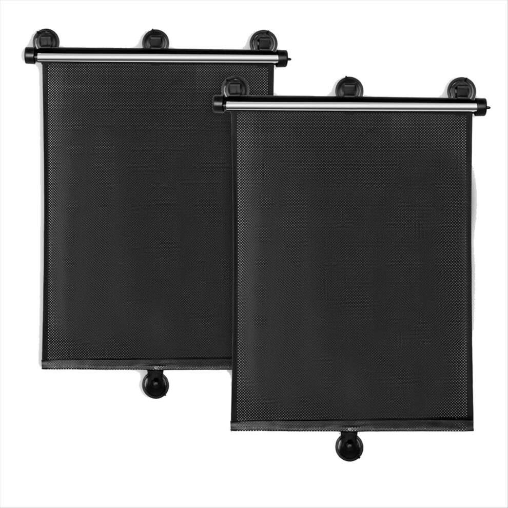 Car Side Window Sun Shade 2 Pack, Retractable Roller Sunshade For Kids, Baby Shades Uv And Glare Brecantia