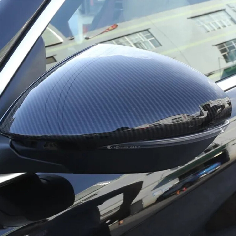 Car Side Rearview Mirror Housing Cap Carbon Fiber Cover For Romeo Stelvio 2017 2018 2019 2020 B 4853145126786