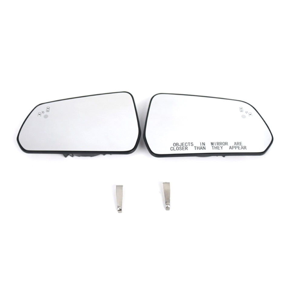 Brecantia 2Pcs Pair Heated Blind Spot Side View Wing Mirror Glass Fr3z-17K707-G Fr3z-17K707-R For 2015-2017