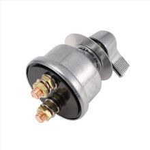 Master Battery Disconnect Switch, 4 AWG 1FT Cable Set, High Current Cutoff for RV, Boat, ATV Silver