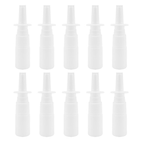 10Pcs 10Ml Bottle Refillable Plastic Mist Nose Nasal Sprayer 1