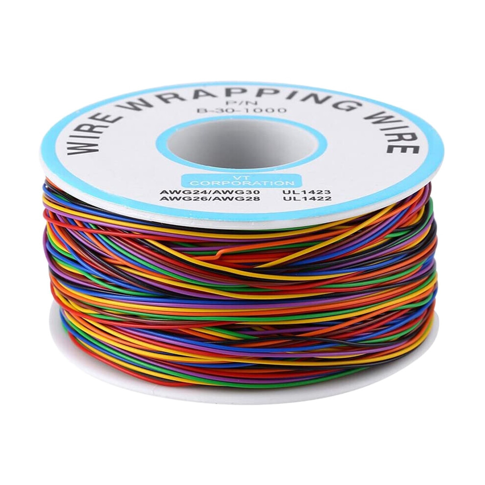 Tin Plated Copper Wire,8-Wire Colored Insulation Test Cable P B-30-1000 250M 30Awg Tinned Solid 4853571792227