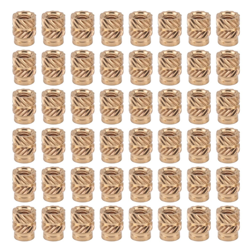 120Pcs M3x5.7-Od4.6 Thread Knurled Brass Threaded Heat Set Resistant Insert Embedment Nut For 3D Printer 4853571791114
