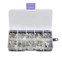 320Pcs 10 in 1 Terminals Non-Insulated Ring Fork U-Type Brass Assortment Kit Cable Wire Connector Crimp Spade