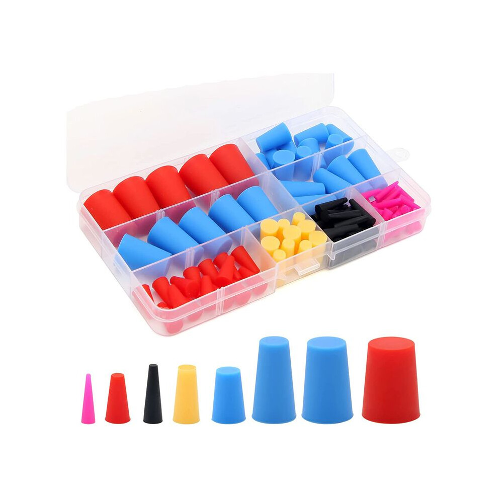 110Pcs Silicone Rubber Tapered Plug, High-Temperature Resistant Stoppers For Hole Plugs, Spraying, 4853571799332