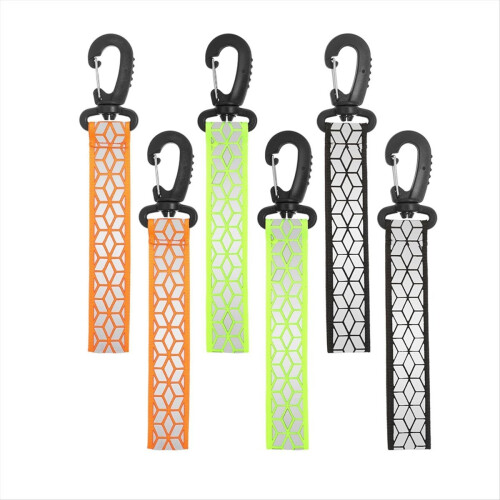 6Pcs Reflective Strips, Safety Reflector Pendants Key Chains for Backpack Clothes Cycling