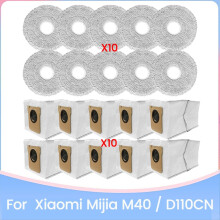 20PCS Vacuum Dust Bag and Mop Cloth Set for M40 D110CN Cleaner Spare Parts