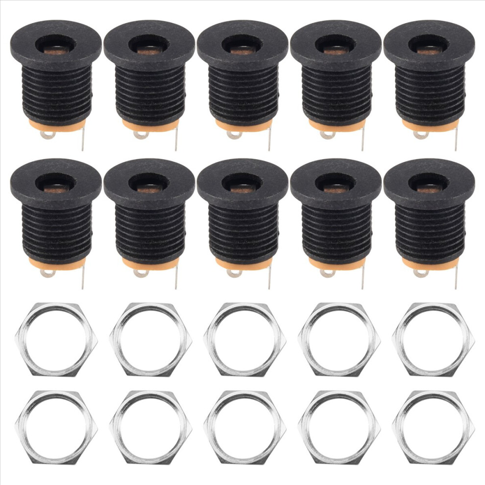10 Pcs 3-Terminal Soldering 2.1Mm X 5.5Mm Female Power Jack Dc Socket 4853571704428