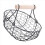 Wooden Handle Metal Retro Basket Portable Multi-Function Vegetable Fruit Egg Groceries Practical Storage Organizer Black 9