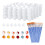 20 Strips 120 Pots Empty Paint and Pieces Brushes,Paint Cup Clear Plastic Storage Containers,3Ml/0.17Oz 1