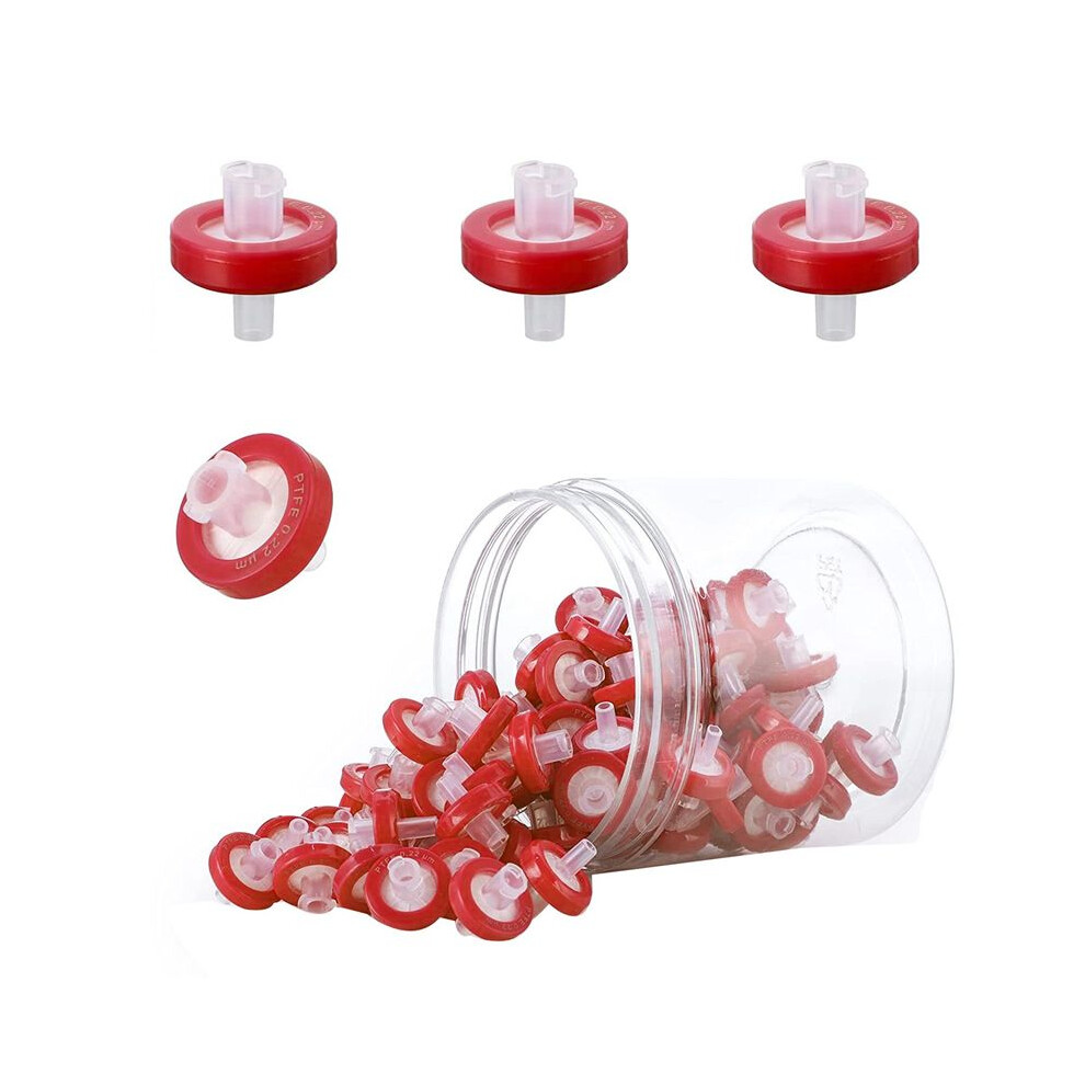 100 Pcs Syringe Filters Ptfe Hydrophobic 0.22Um Membrane 13Mm Pore Filtration Non-Sterile Lab 4853571700079