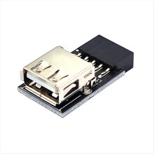 9Pin to 1 Port USB Adapter Connector PC Internal Motherboard USB2.0 Type A Female Converter for Desktop Computer
