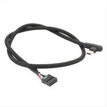 1Pcs USB 9Pin to Type C Cable for Computer Motherboard Anti Shielding Mesh Line Enhances Stability and Speed 60CM