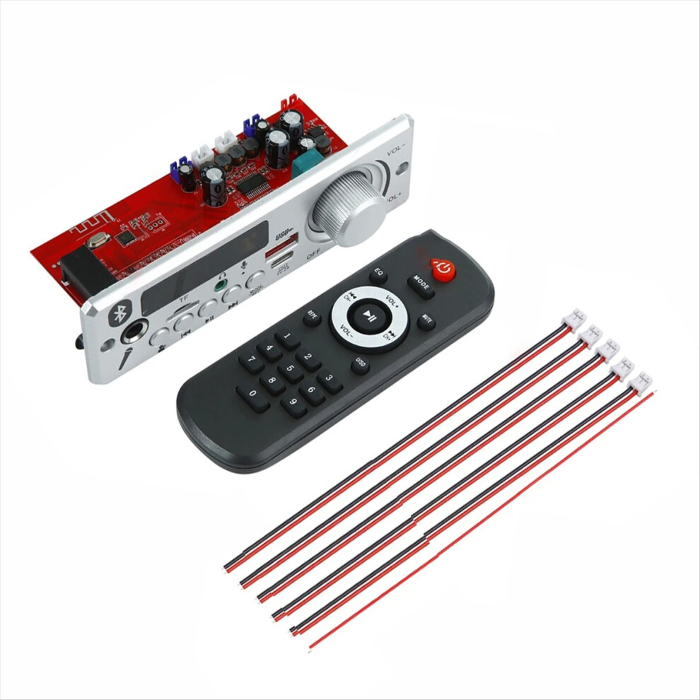 Bluetooth Mp3 Wav Decoder Board 80W Amplifier Handsfree Car Audio Microphone Usb Tf Fm Radio Mp3 Player Speaker Dc 12V 4853571708853